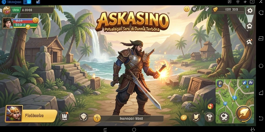 Screenshot gameplay yang menampilkan petualangan di dunia terbuka.