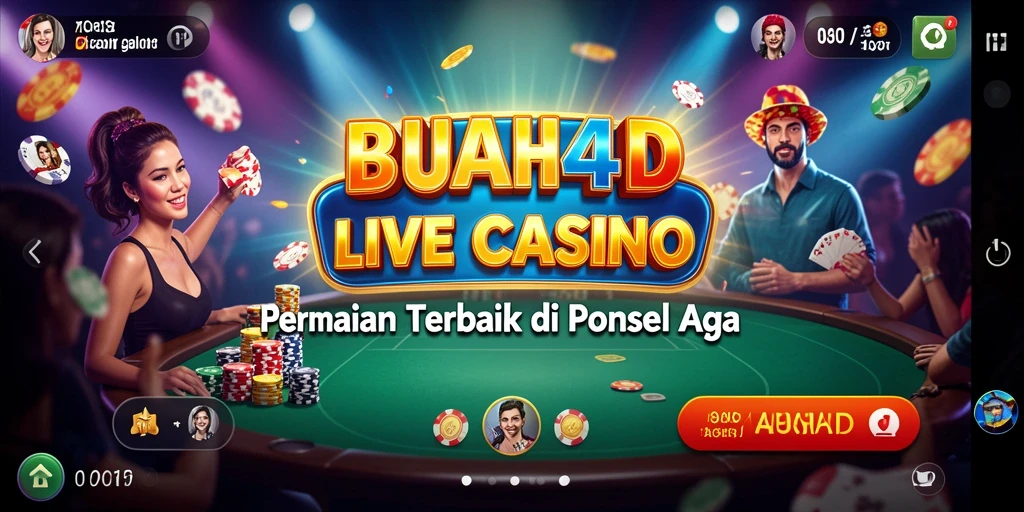 Tangkapan layar BUAH4D menampilkan dealer profesional dalam permainan Live Casino.