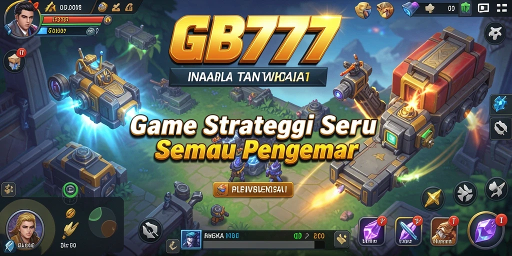 Screenshot menampilkan pertarungan epik dalam gameplay strategi GB777.