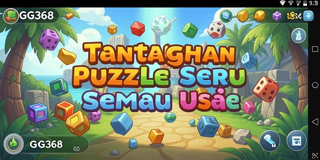 Gameplay GG368 menampilkan tantangan puzzle yang menarik dan penuh warna.