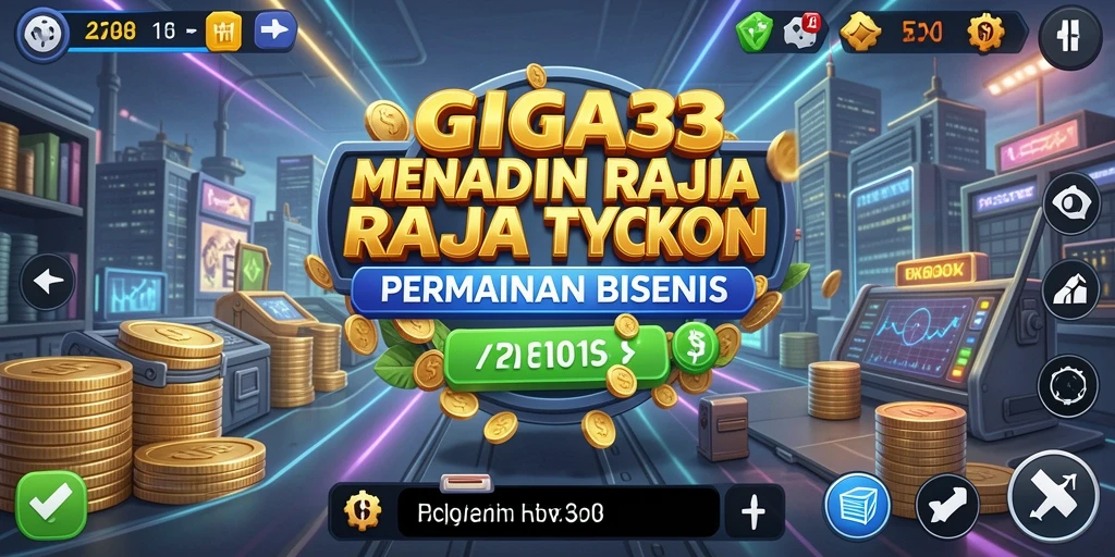 Gameplay GIGA33 yang seru dengan berbagai pilihan bisnis.