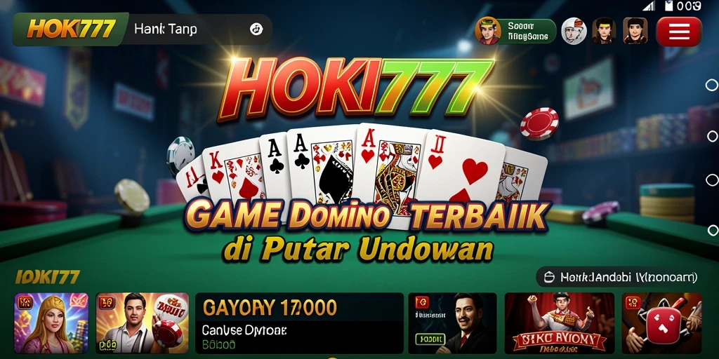 Tampilan gameplay seru HOKI777 dengan domino yang menarik.