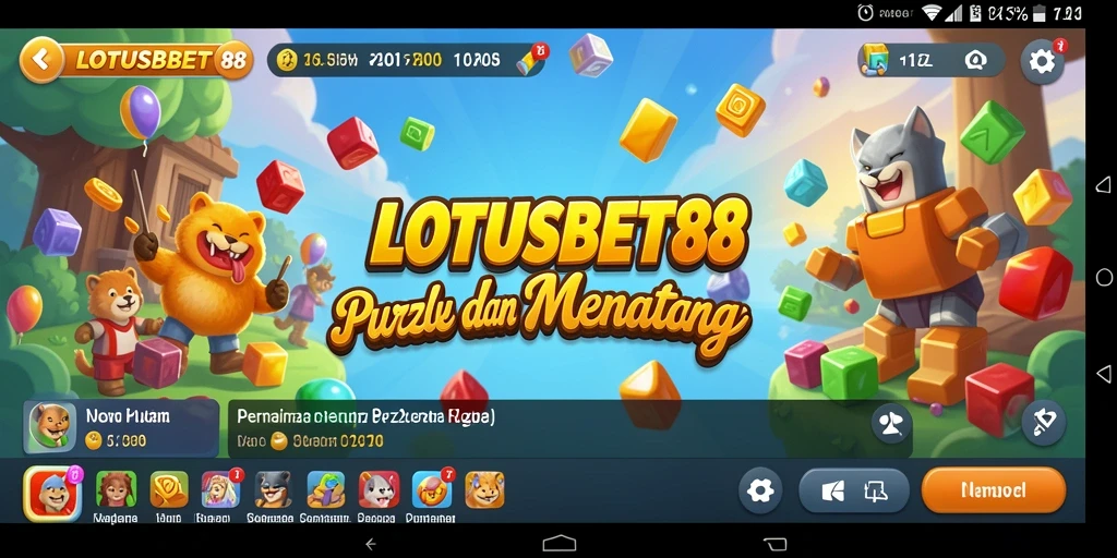 Tangkapan layar LOTUSBET88 menampilkan gameplay puzzle yang menantang.