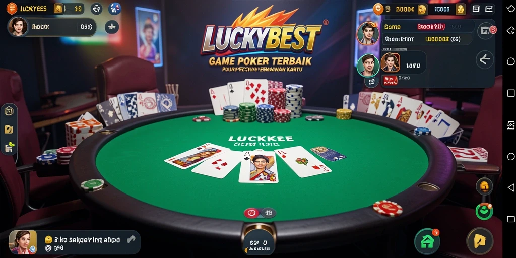 Gameplay seru LUCKYBEST dalam permainan poker yang menantang.