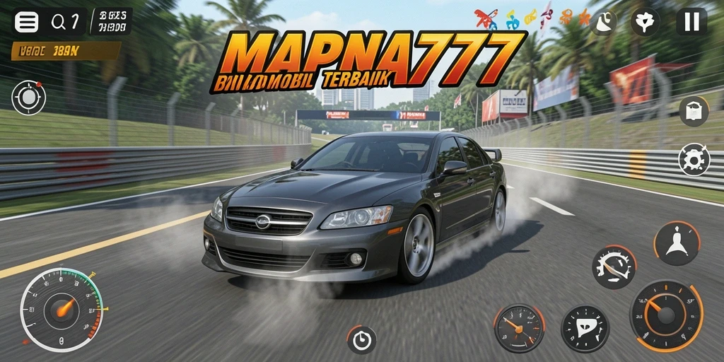 Tampilan gameplay balap mobil yang mendebarkan di MAPNA777.