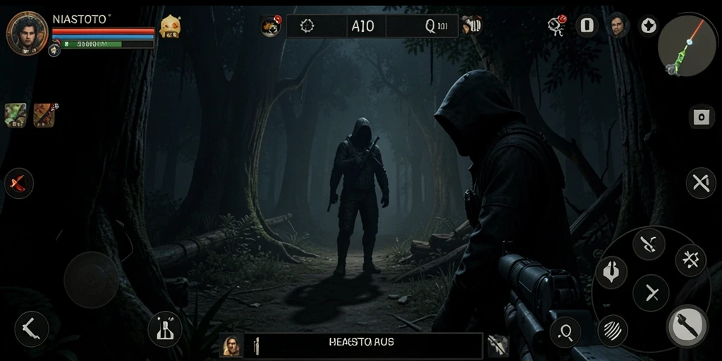 Tampilan gameplay menegangkan di NIASTOTO dengan suasana Horror yang kental.