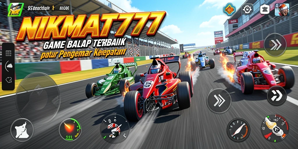 Tampilan gameplay balap yang mendebarkan dari NIKMAT777.