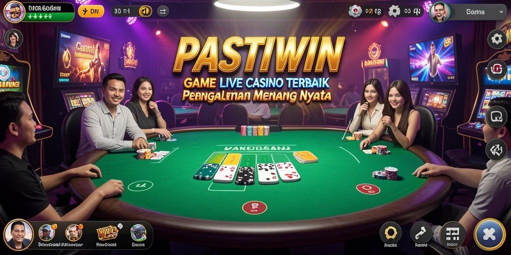Tampilan permainan Live Casino PASTIWIN yang mengesankan.